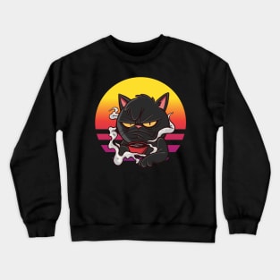 Retro Cat Coffee Crewneck Sweatshirt